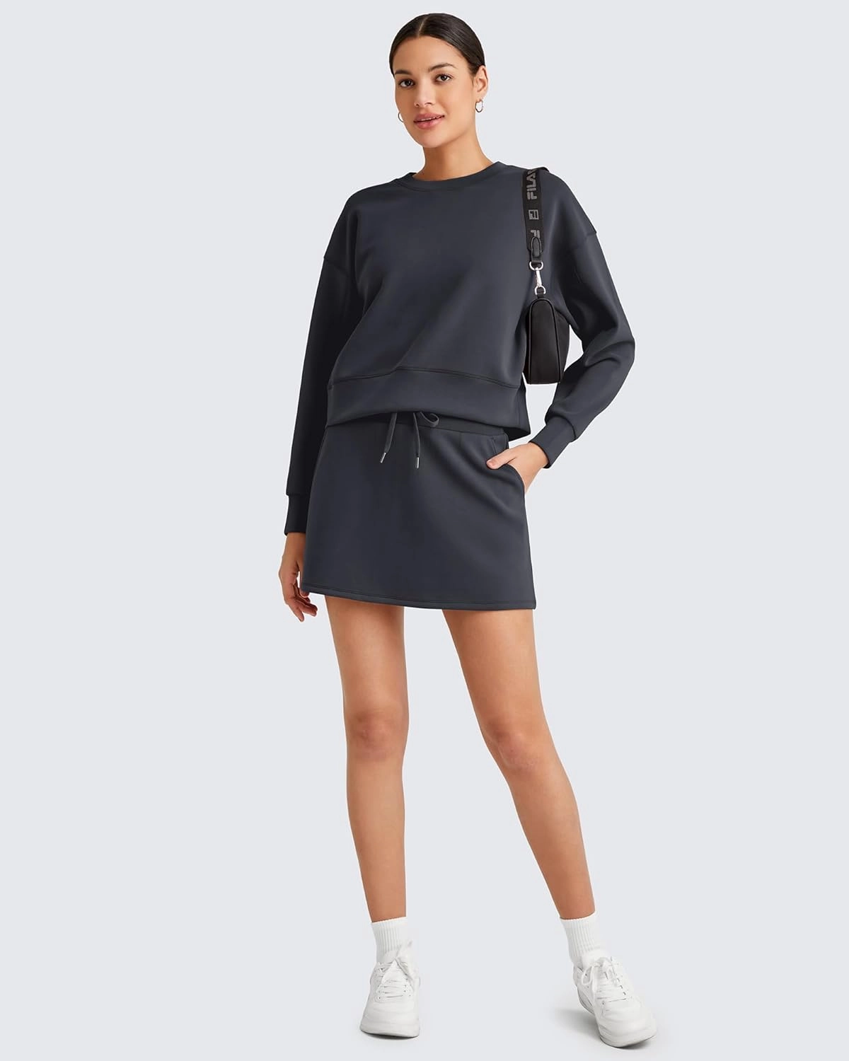 G4Free Smoofit Sweat Skirts for Women Soft Drawstring Summer Casual Lounge Skirt with Pockets