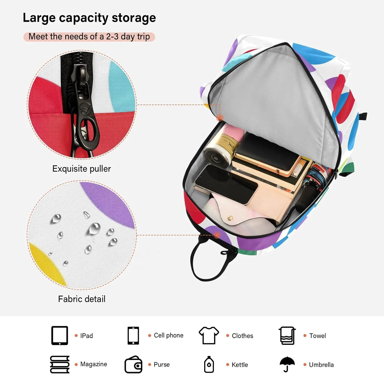 GAIGEO Silver Pink Glitter Tennis Racquet Bag, Multiple Storage Compartments, Foldable Racket Pocket