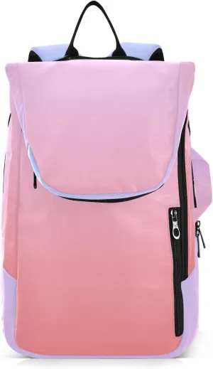 GAIGEO Silver Pink Glitter Tennis Racquet Bag, Multiple Storage Compartments, Foldable Racket Pocket