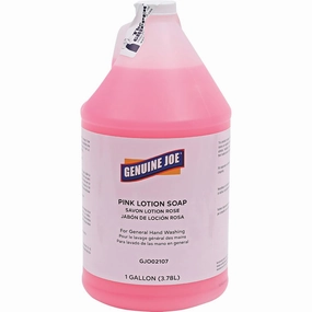 Genuine Joe Pink Lotion Hand Soap Refill, Rich Lather, 1 gallon, 4 Count