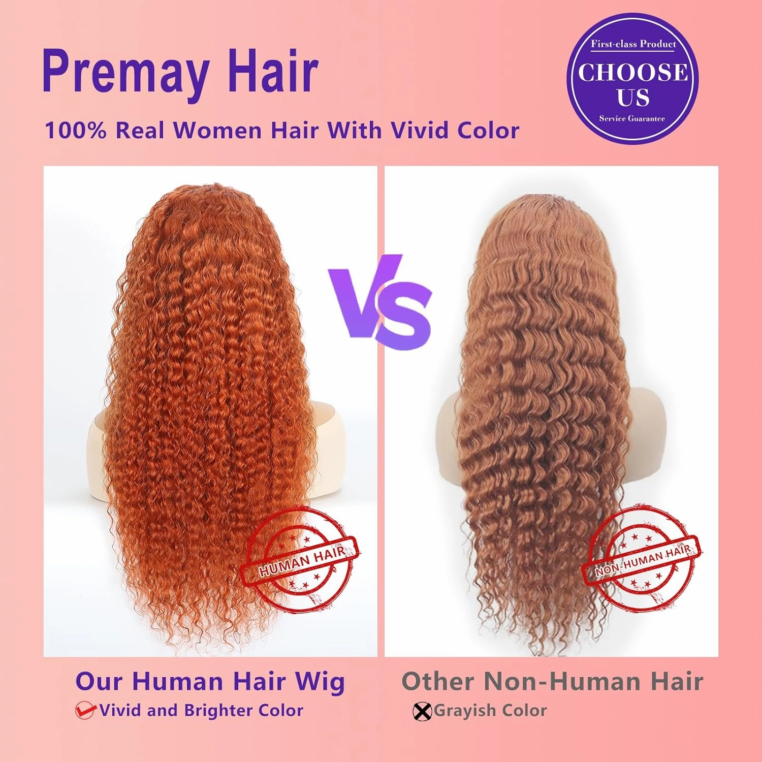 Ginger Orange Lace Front Wigs Human Hair 180% Density 13x4 Deep Wave Lace Front Wigs Human Hair Pre Plucked Curly Lace Frontal Wig Human Hair 350# Colored Ginger Wig 20 Inch