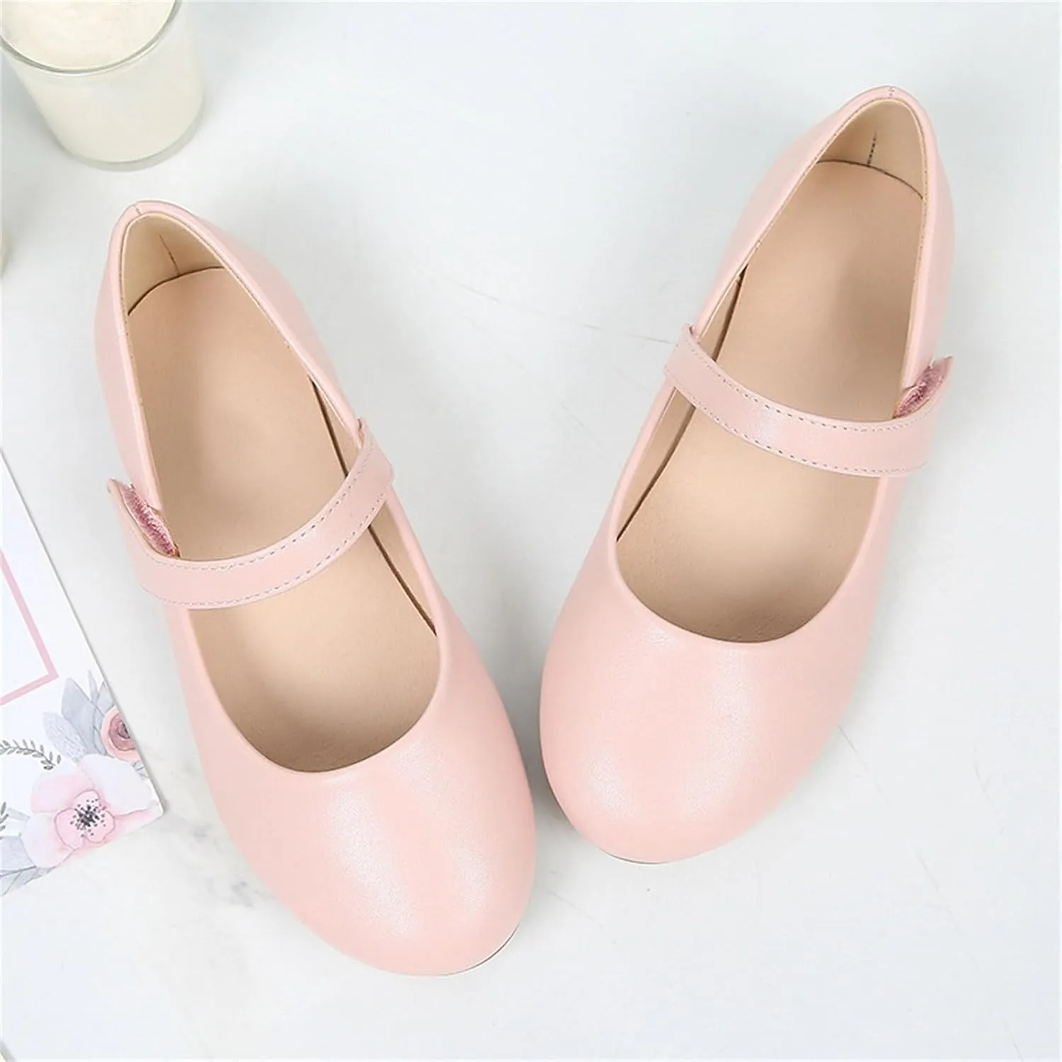 Girls Dress Shoes Patent Leather Wedding Party School Uniform Shoes Ballet Flats Little Girls Flower Kid Shoes