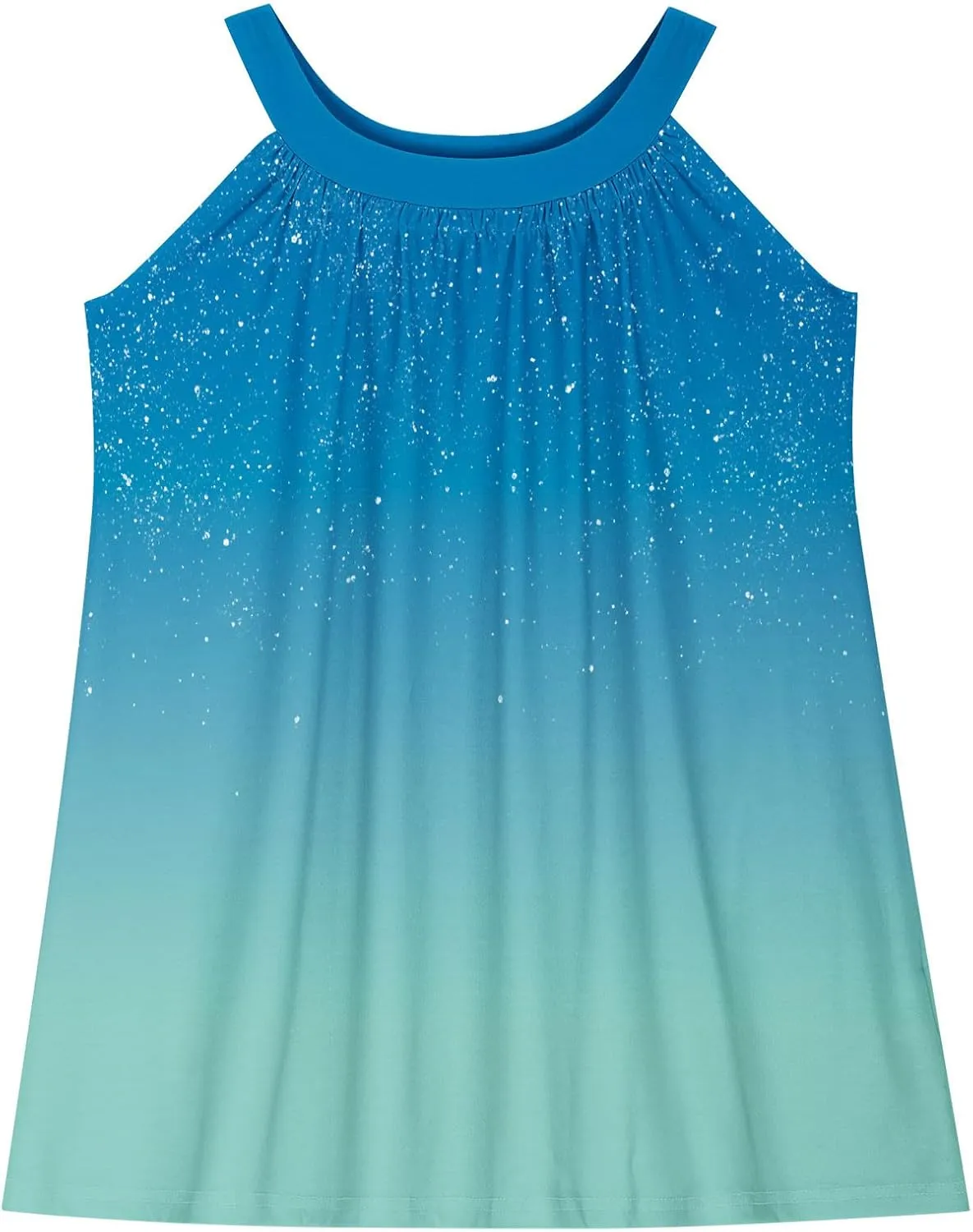 Girl's Summer Dress Casual Sleeveless Dresses Spaghetti Strap Twirl Swing Sundress Contrast Dress Beach Dresses