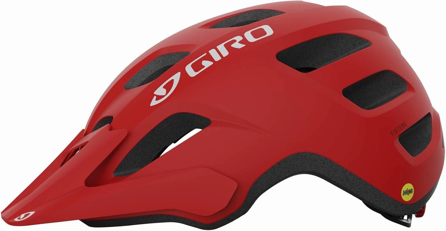 Giro Fixture MIPS Adult Mountain Cycling Helmet - Matte Trim Red (Limited), Universal Adult (54-61 cm)