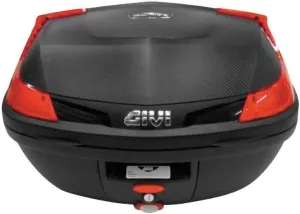 GIVI Monolock 47 Liter Top Case (Matte Black/RED Lenses)
