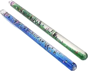 Glitter Wand - The Perfect Wand for a Wise Wizard or Magical Fairy Wand Two 11" Wonder Wizard Wands (Blue, Green)