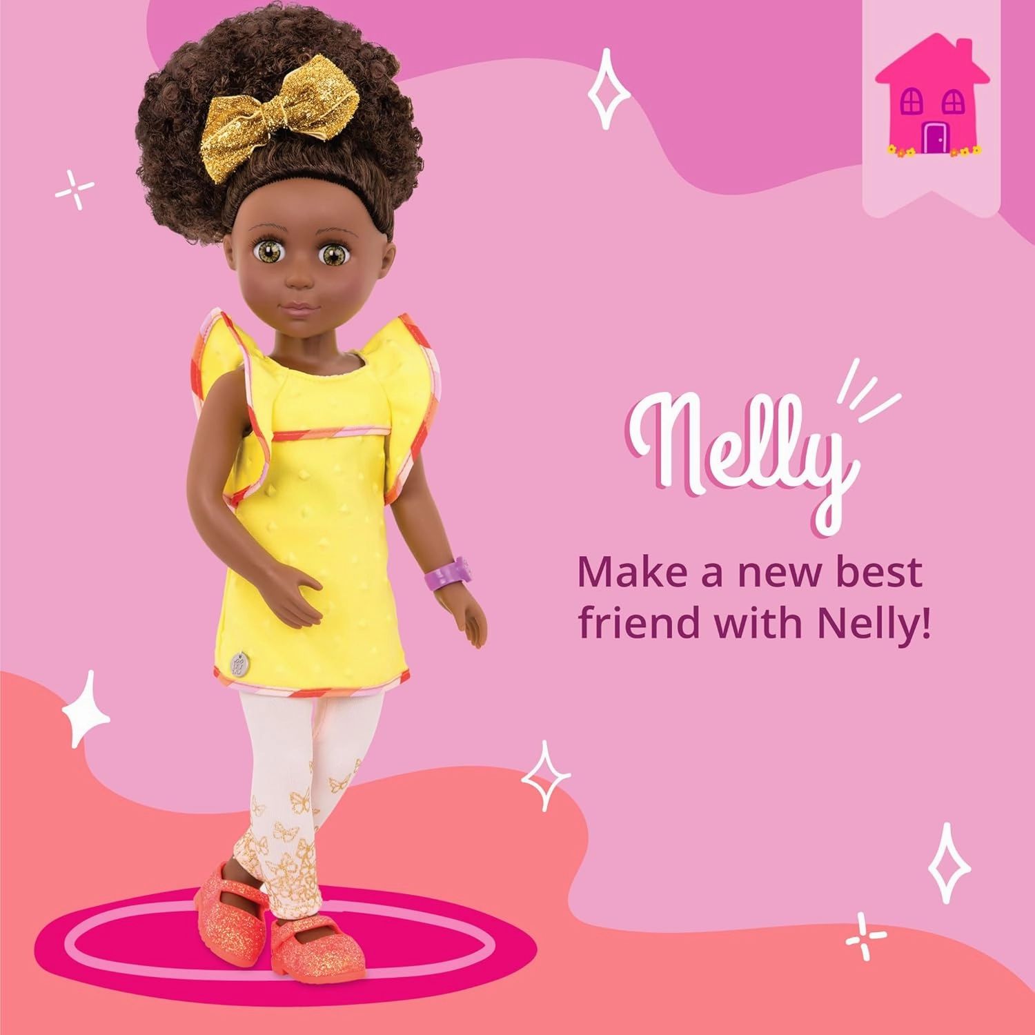 Glitter Girls - Nelly 14-inch Poseable Fashion Doll - Dolls for Girls Age 3 & Up,Yellow