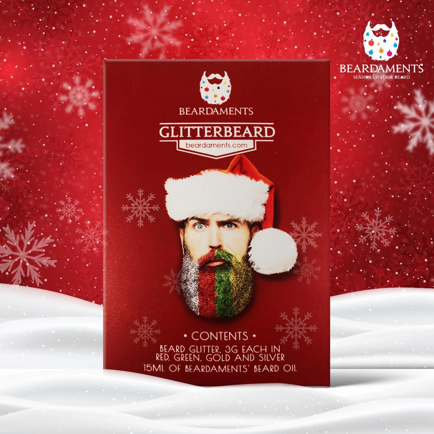 Glitterbeard- Beard Glitter kit with Application Oil - 4 Color Options