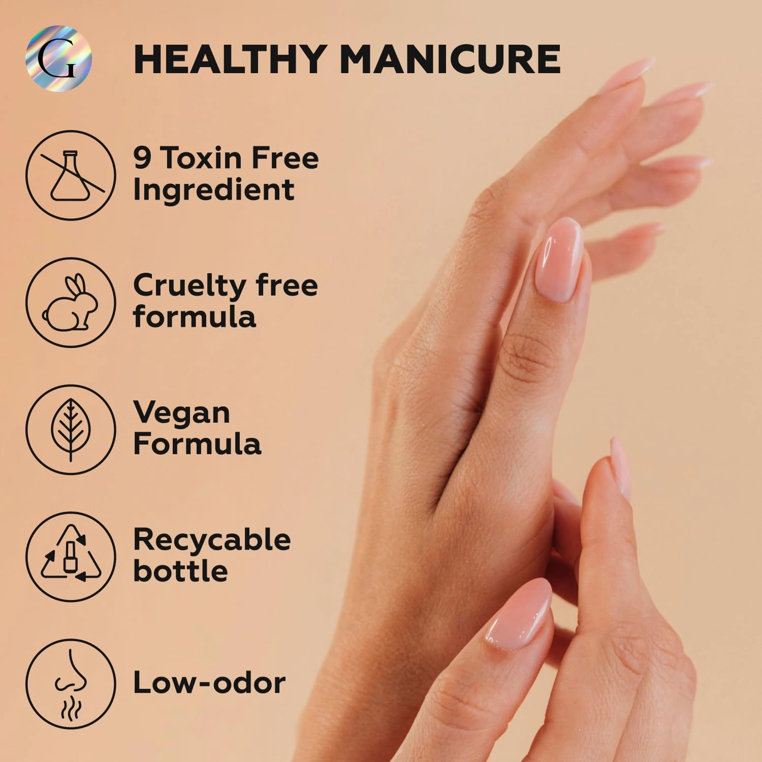 GLOSS Neutral Gel Nail Polish Set | 6 Pcs with off White, Milky White, Nude Pink, Pale Pink, Light Orange & Mint French Colors, Soak Off UV LED Gel Polish, Manicure Salon DIY at Home Gifts for Women