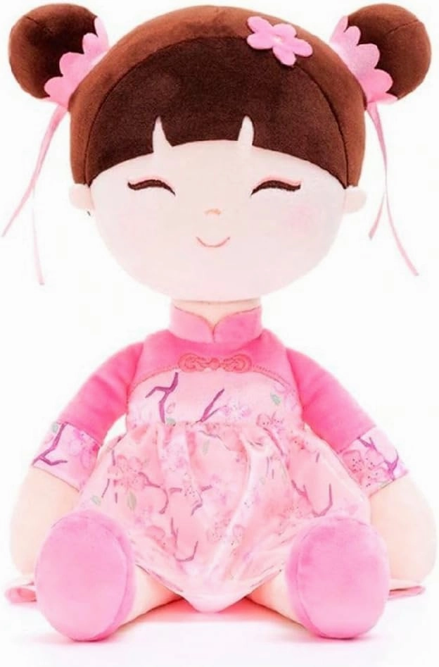Gloveleya Baby Doll Kids Soft Doll for Kids Plush Toys Chinese Fairy Tale Dolls Toys for Ages 2-4 Peach Fairy 16" with Gift Box