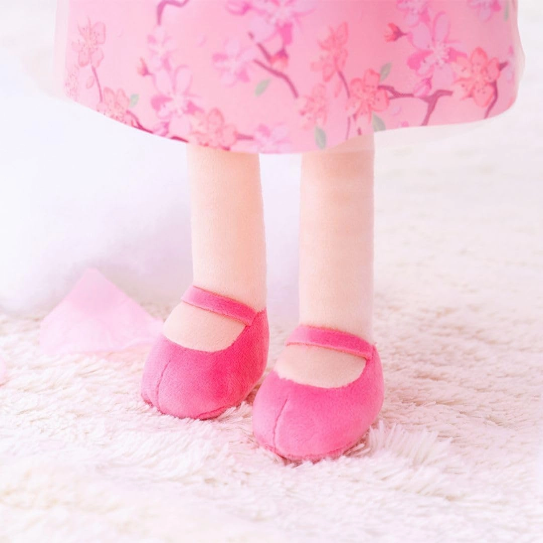 Gloveleya Baby Doll Kids Soft Doll for Kids Plush Toys Chinese Fairy Tale Dolls Toys for Ages 2-4 Peach Fairy 16" with Gift Box