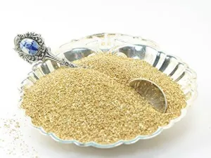 Gold Imported German Glass Glitter - 4 Ounce Bag - Fine 90 Grit (most popular grain size) Sparkly Glass Glitter - 311-9-007