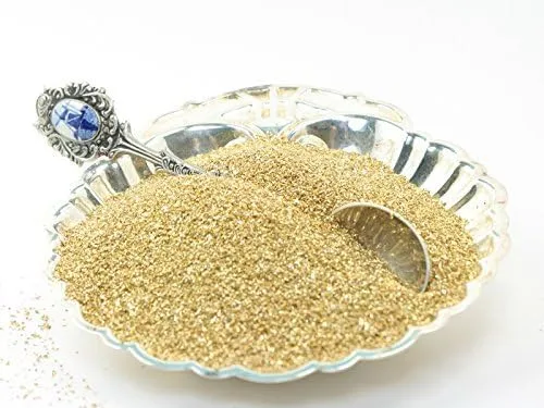 Gold Imported German Glass Glitter - 4 Ounce Bag - Fine 90 Grit (most popular grain size) Sparkly Glass Glitter - 311-9-007