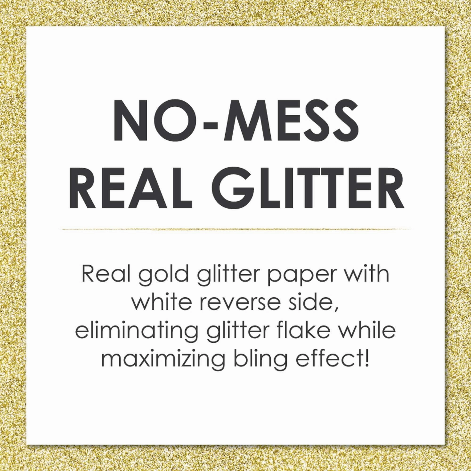 Gold Glitter 13 - No-Mess Real Gold Glitter Cut-Out Numbers - 13th Birthday Party Confetti - Set of 24