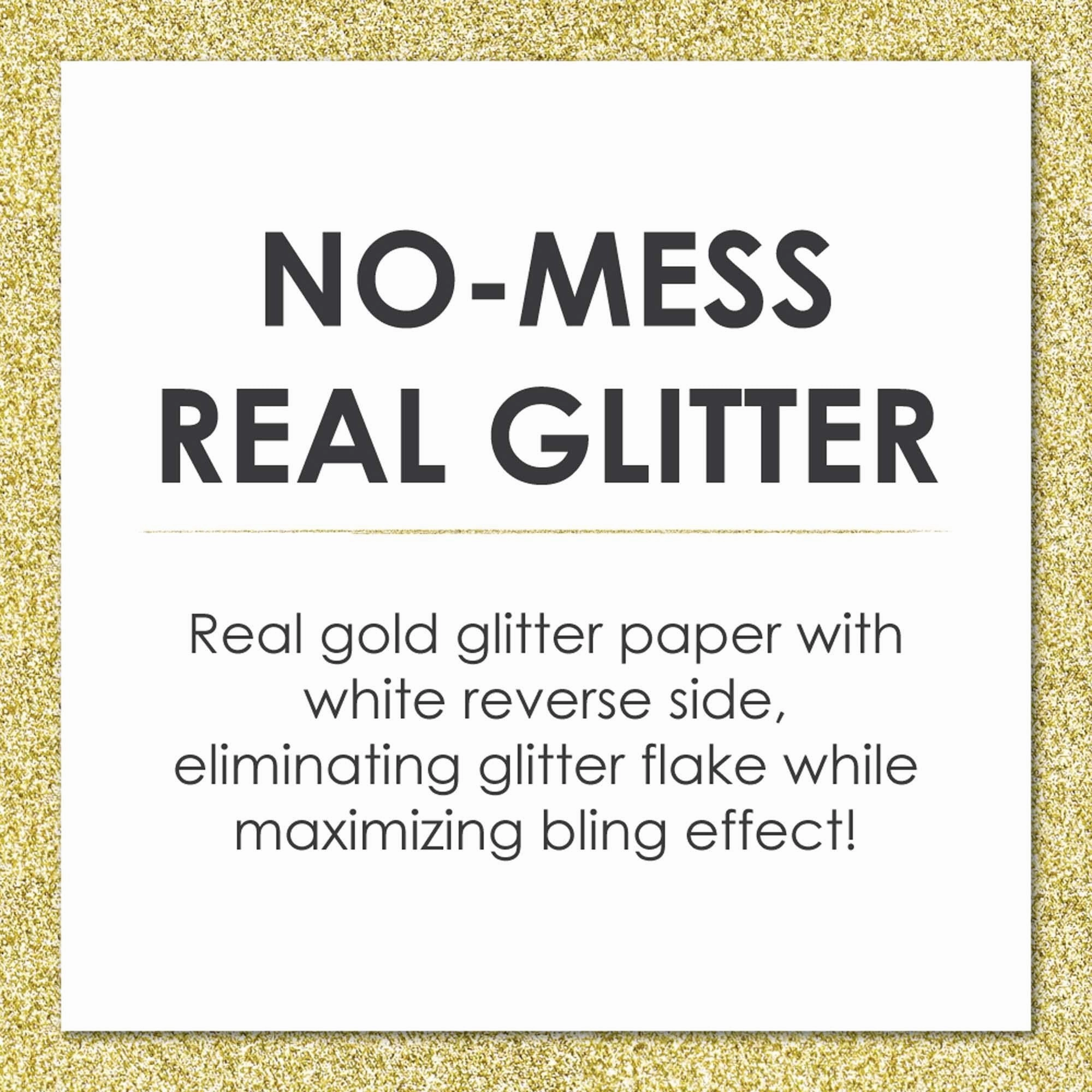 Gold Glitter 70 - No-Mess Real Gold Glitter Cut-Out Numbers - 70th Birthday Party Confetti - Set of 24
