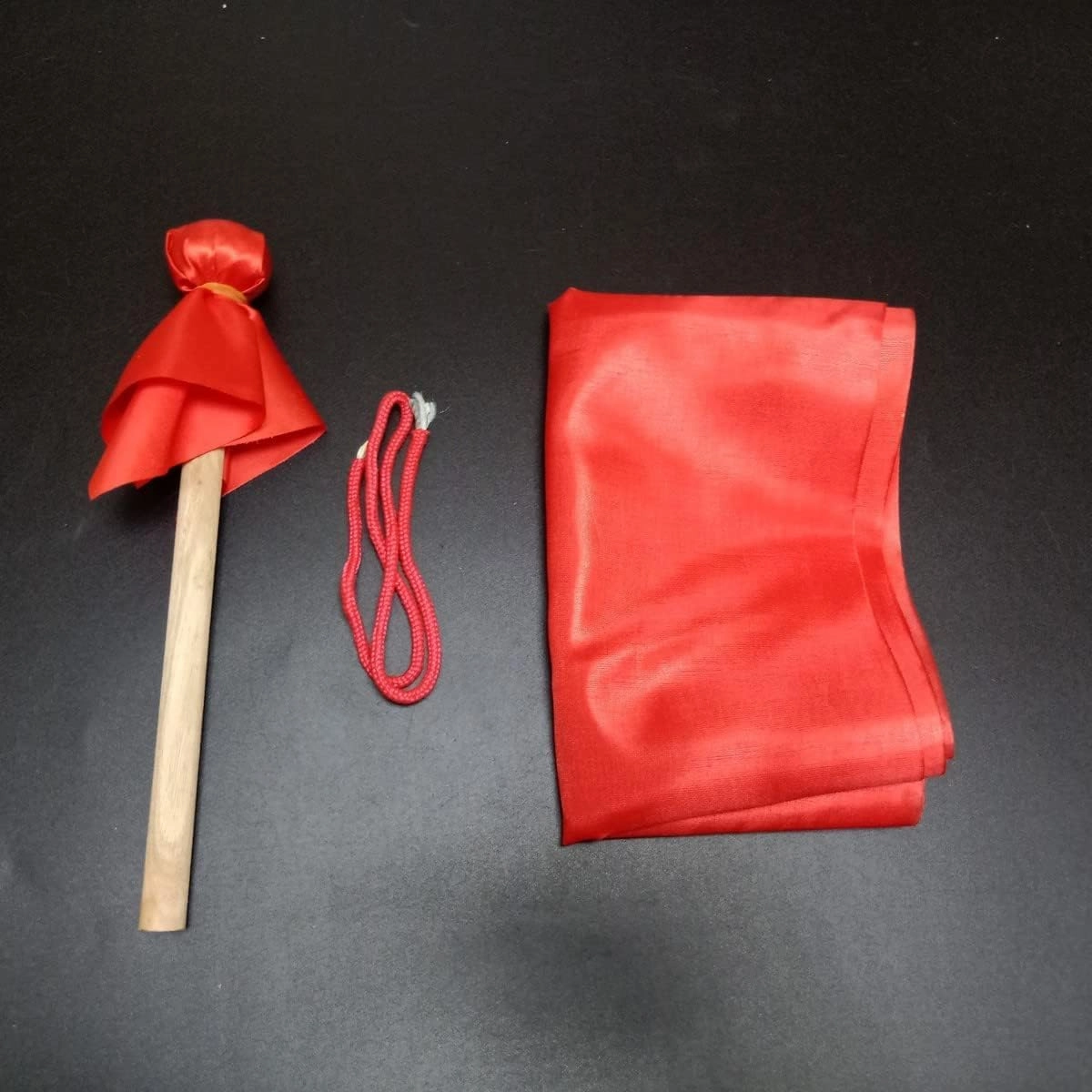 Gong Instrument with 14.2 inch(36cm), Chinese Traditional Percussion Instrument Brass Gong with Wooden Mallet and Red Ribbon for Home Office Celebration