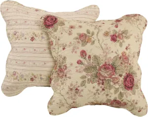 Greenland Home Antique Rose Dec. Pillow Pair Accessory, 18 x 18 inches Each (x2), 1 Count (Pack of 1)