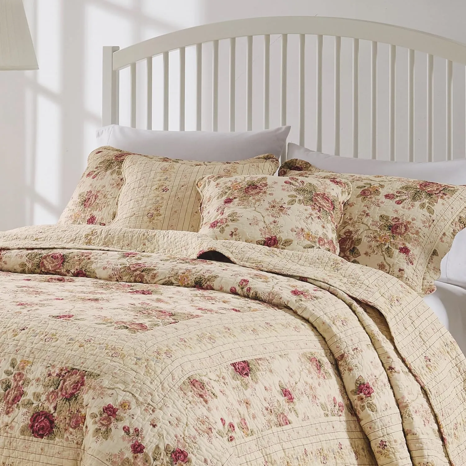 Greenland Home Antique Rose Dec. Pillow Pair Accessory, 18 x 18 inches Each (x2), 1 Count (Pack of 1)