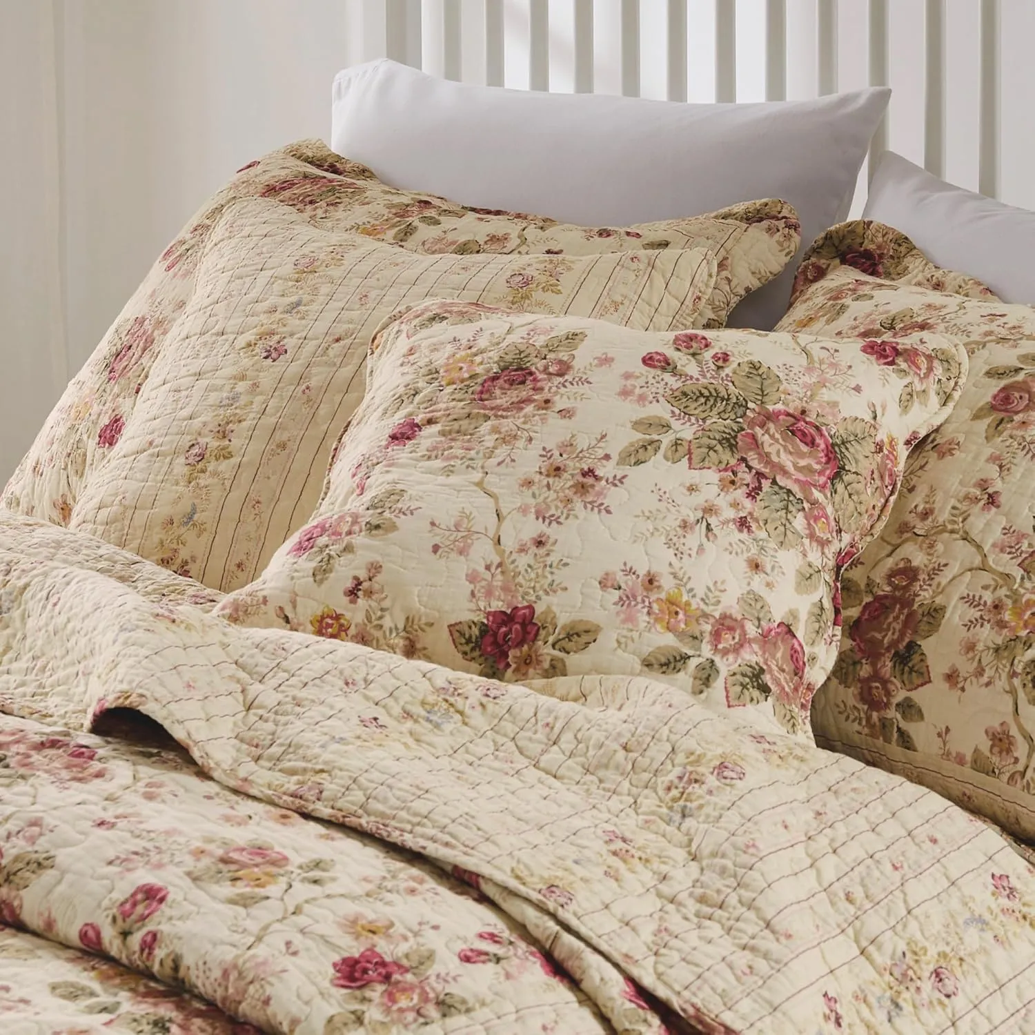 Greenland Home Antique Rose Dec. Pillow Pair Accessory, 18 x 18 inches Each (x2), 1 Count (Pack of 1)