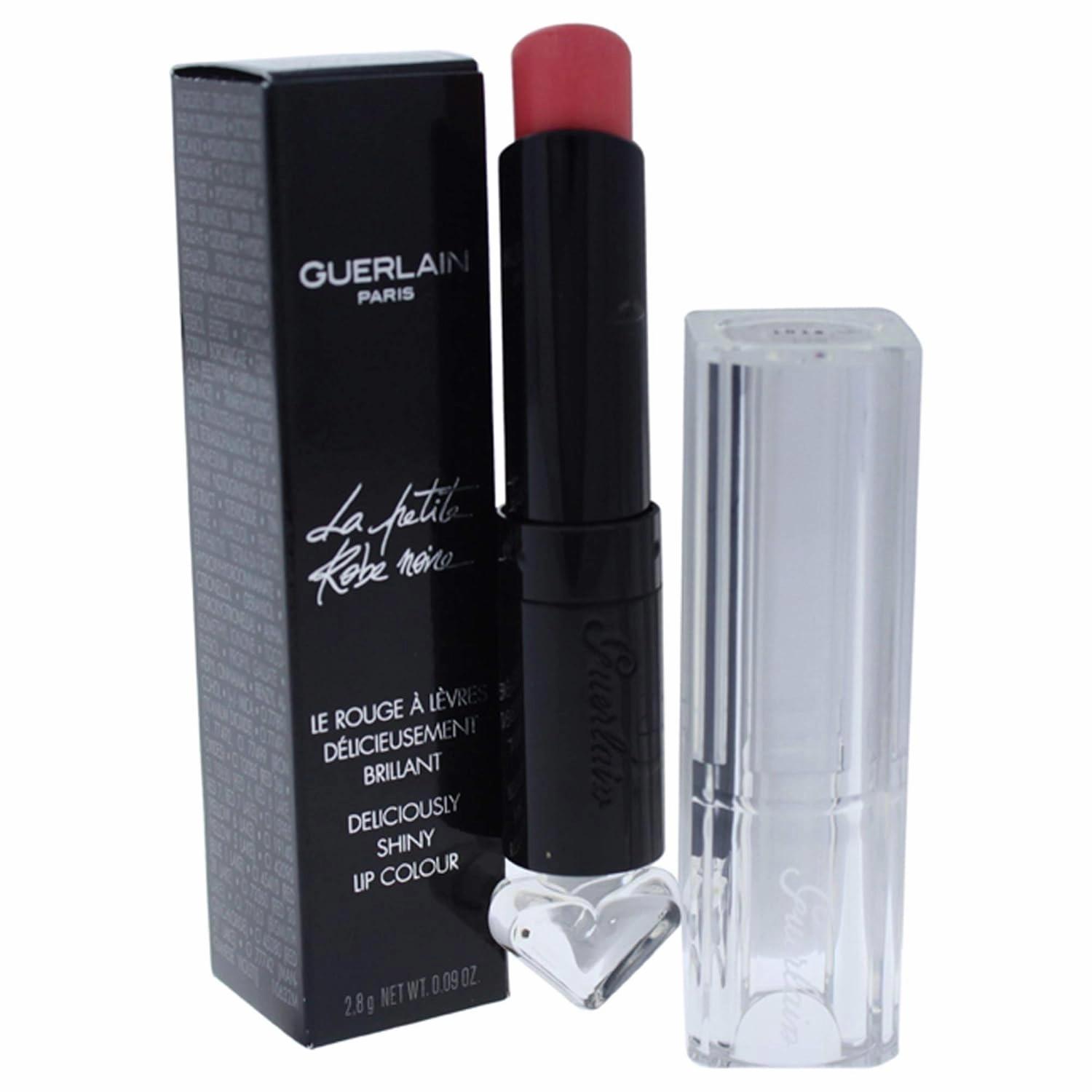 Guerlain La Petite Robe Noire Deliciously Shiny Lip Colour, # 072 Rose Pompon, 0.09 Ounce