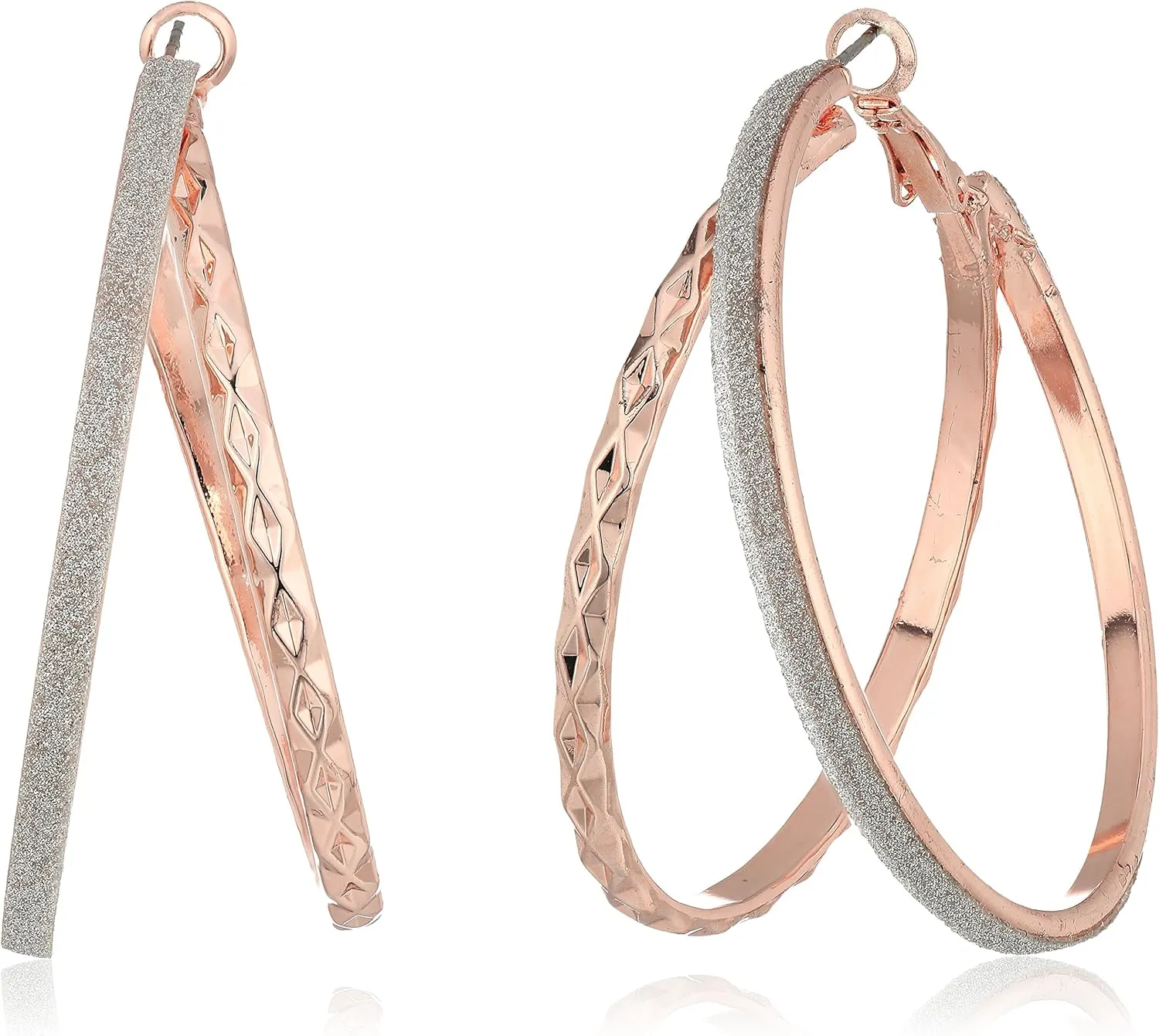 GUESS Update Glitter Paper Hoop Earrings