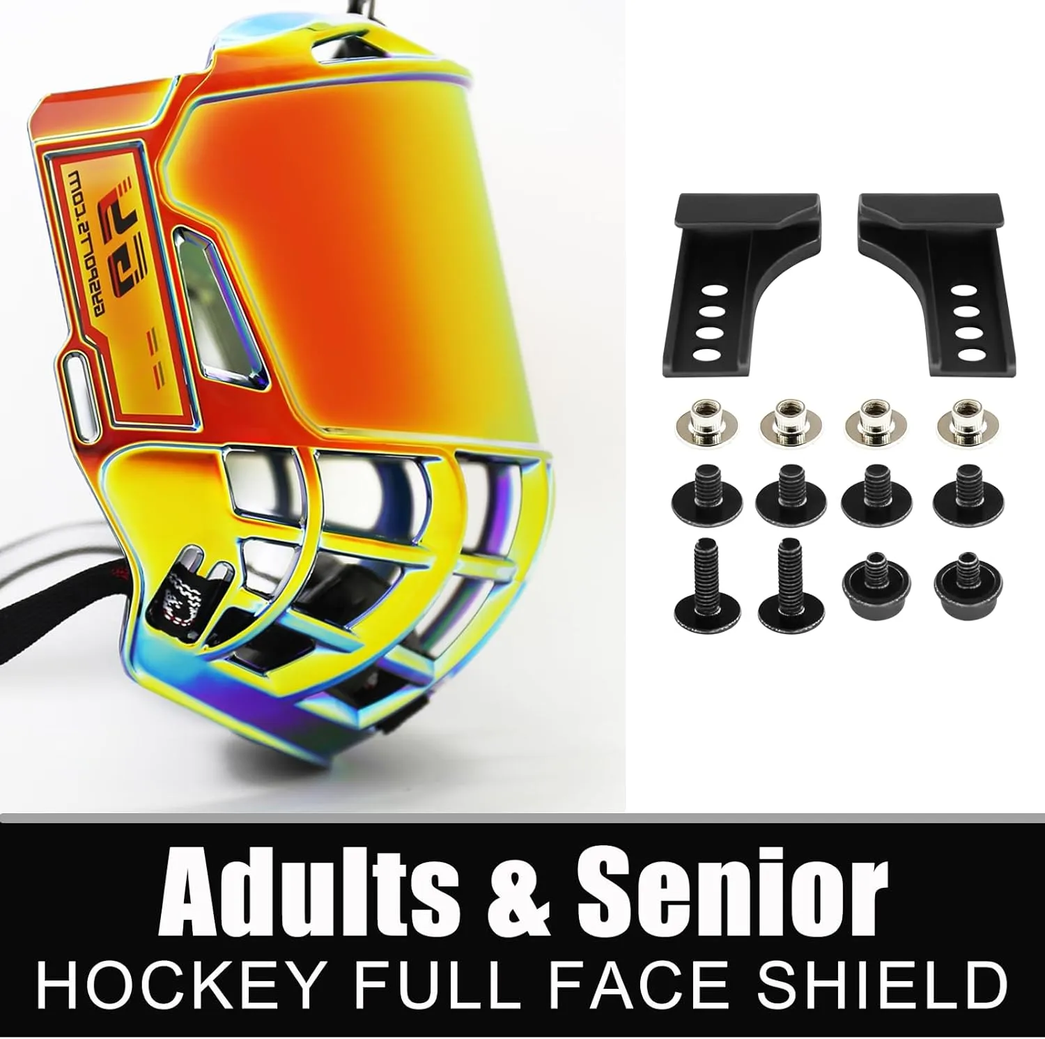 Gy Hockey Full Face Shield Visor Senior Ice Hockey Helmet Visor Adult & Youth, Anti-Scratch/Anti-Fog/Ce Certified