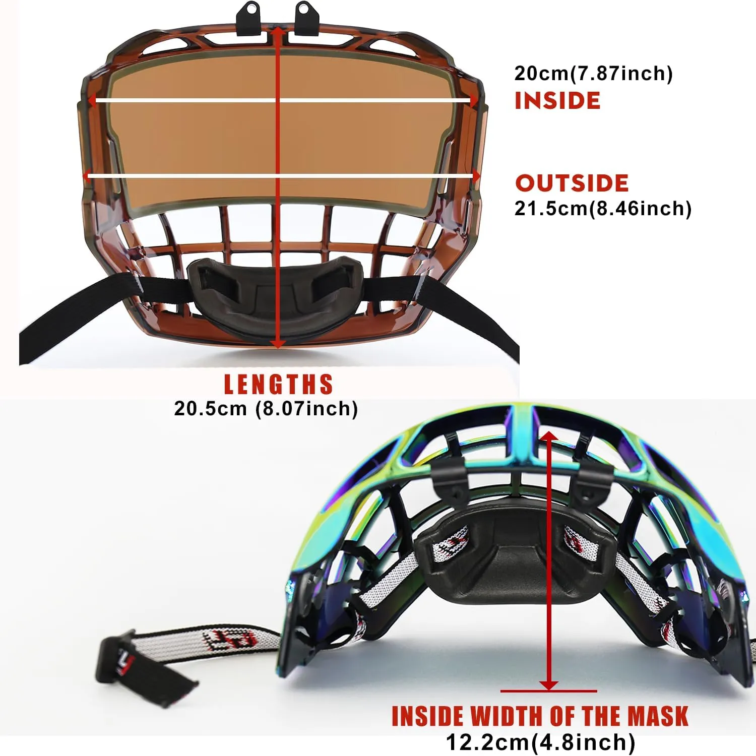Gy Hockey Full Face Shield Visor Senior Ice Hockey Helmet Visor Adult & Youth, Anti-Scratch/Anti-Fog/Ce Certified