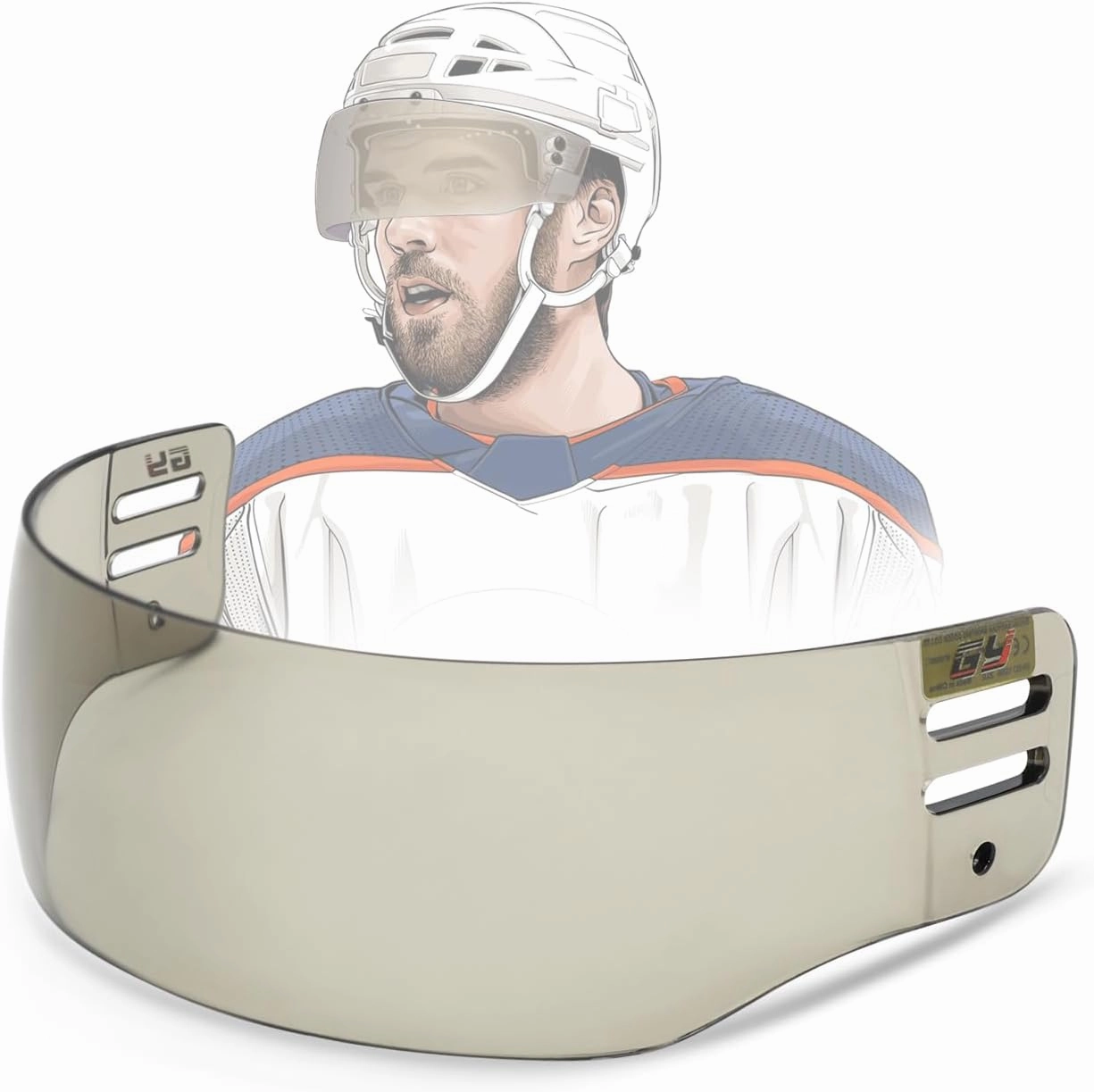 GY Hockey Visor Youth Hockey Helmet Half Face Visor Adult Hockey Face Mask Visor Inside Anti-Fog Outside Anti-Scratch/CE Certified
