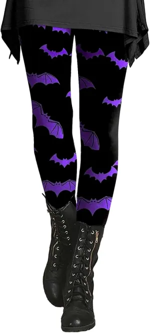 Halloween Leggings for Women 2024 with Soft and Slim Butt Halloween Cosplay Leggings for Women Girls Womens