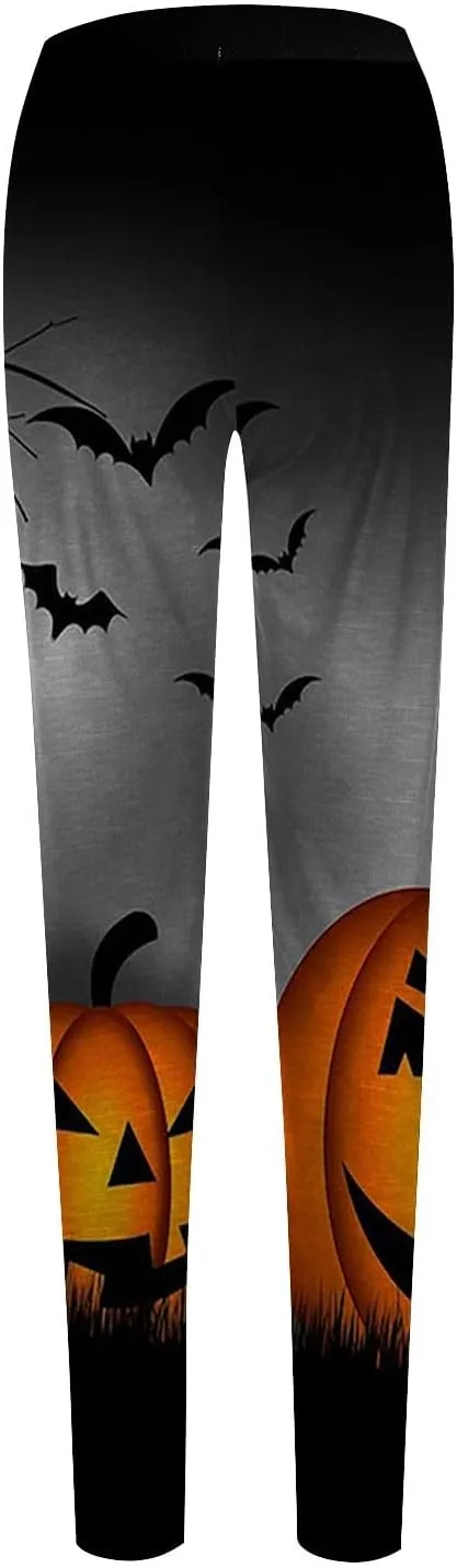 Halloween Leggings for Women 2024 with Soft and Slim Butt Halloween Cosplay Leggings for Women Girls Womens