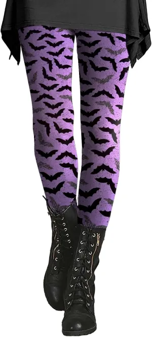 Halloween Leggings for Women 2024 with Soft and Slim Butt Halloween Cosplay Leggings for Women Girls Womens