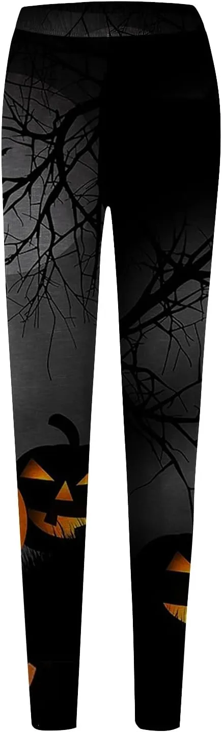 Halloween Leggings for Women 2024 with Soft and Slim Butt Halloween Cosplay Leggings for Women Girls Womens