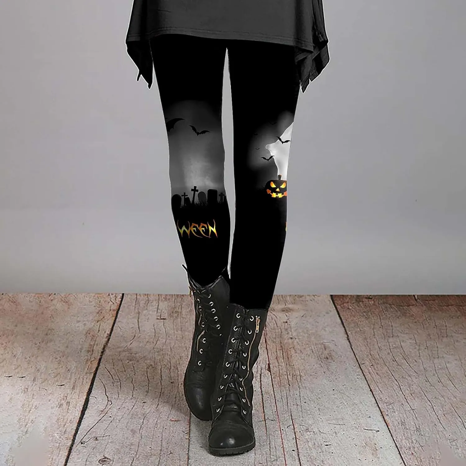 Halloween Leggings for Women 2024 with Soft and Slim Butt Halloween Cosplay Leggings for Women Girls Womens