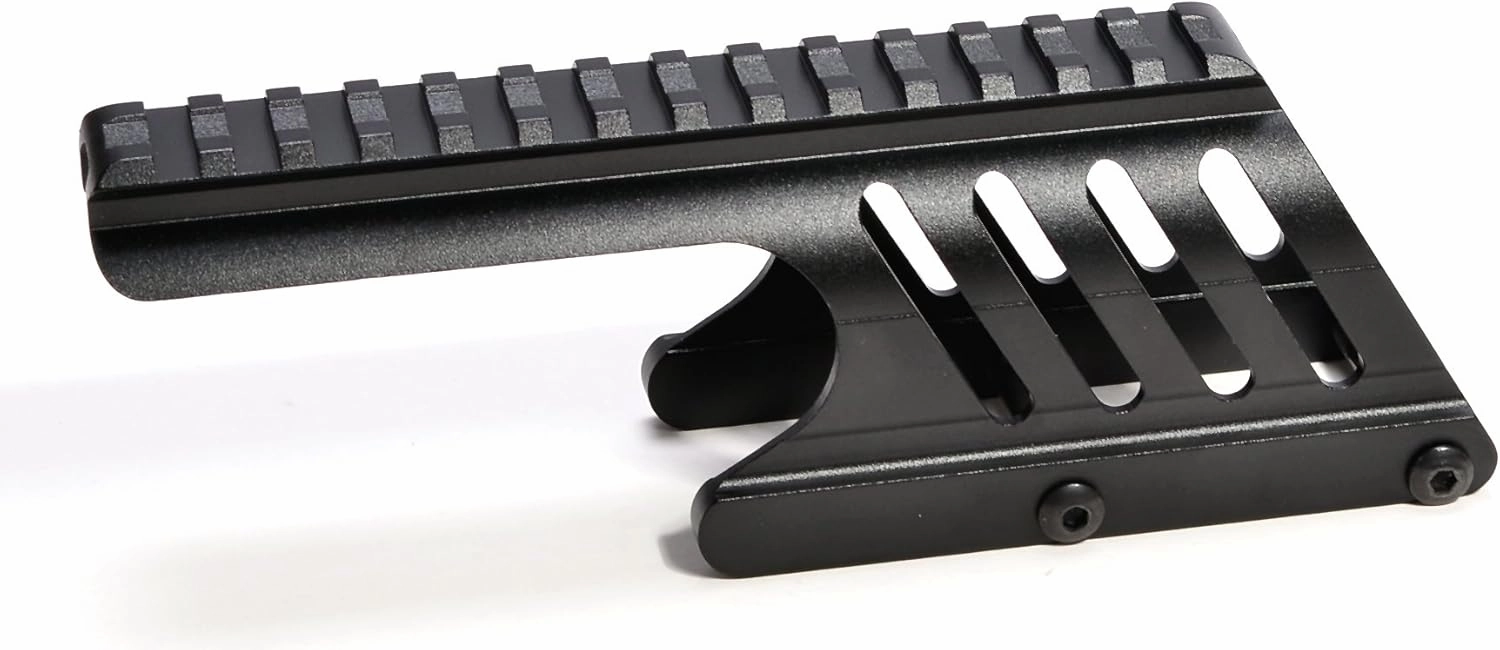 Hammers Shotgun Scope Saddle Mount for 12GA 870 Pump with Weight Reduction Lightening Skeleton Side Walls