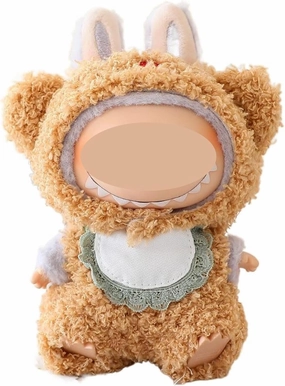 Handmade Crochet Animal Outfit for 17cm La-bubu – Cute Doll Clothes with Accessories