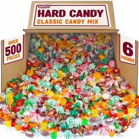 Hard Candy Assortment - 6 Pounds - Old Fashioned Hard Candies - Classic Hostess Mix - Sweets for Desk, Offices, Schools, Gifts