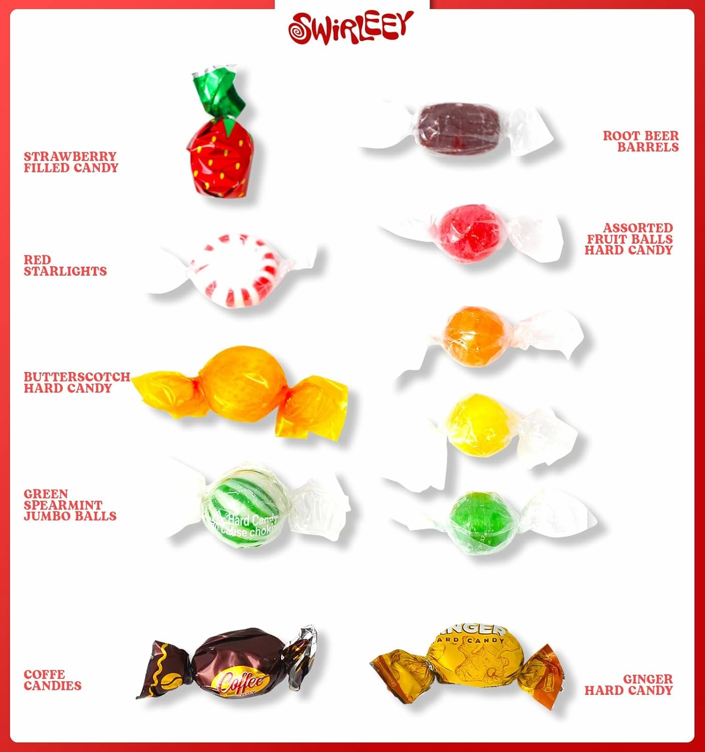 Hard Candy Assortment - 6 Pounds - Old Fashioned Hard Candies - Classic Hostess Mix - Sweets for Desk, Offices, Schools, Gifts