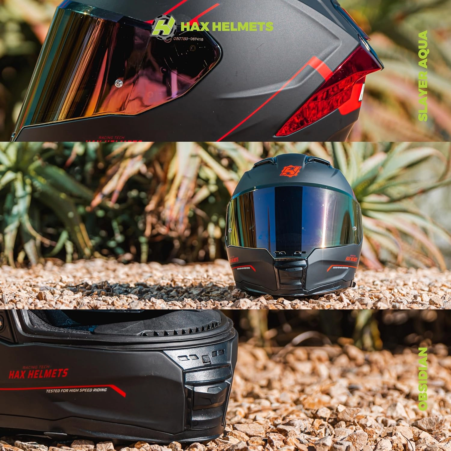 HAX Force Aerodynamic Full Face Helmet for Street & E-Bikes DOT & ECE Certified - Enhanced Dual Visor, Adult Size, Pinlock Ready Matte Black Red M