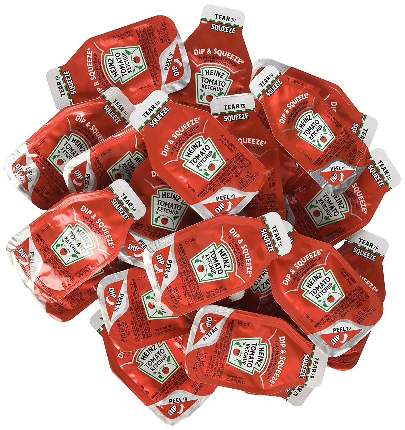 Heinz Ketchup Dip and Squeeze Ketchup Pack of 100) Compact and Easy To Use, Carry On-the-Go Meals Single Serve Ketchup Packages