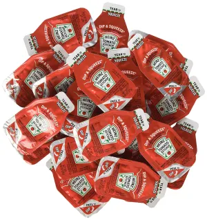Heinz Ketchup Dip and Squeeze Ketchup Pack of 100) Compact and Easy To Use, Carry On-the-Go Meals Single Serve Ketchup Packages