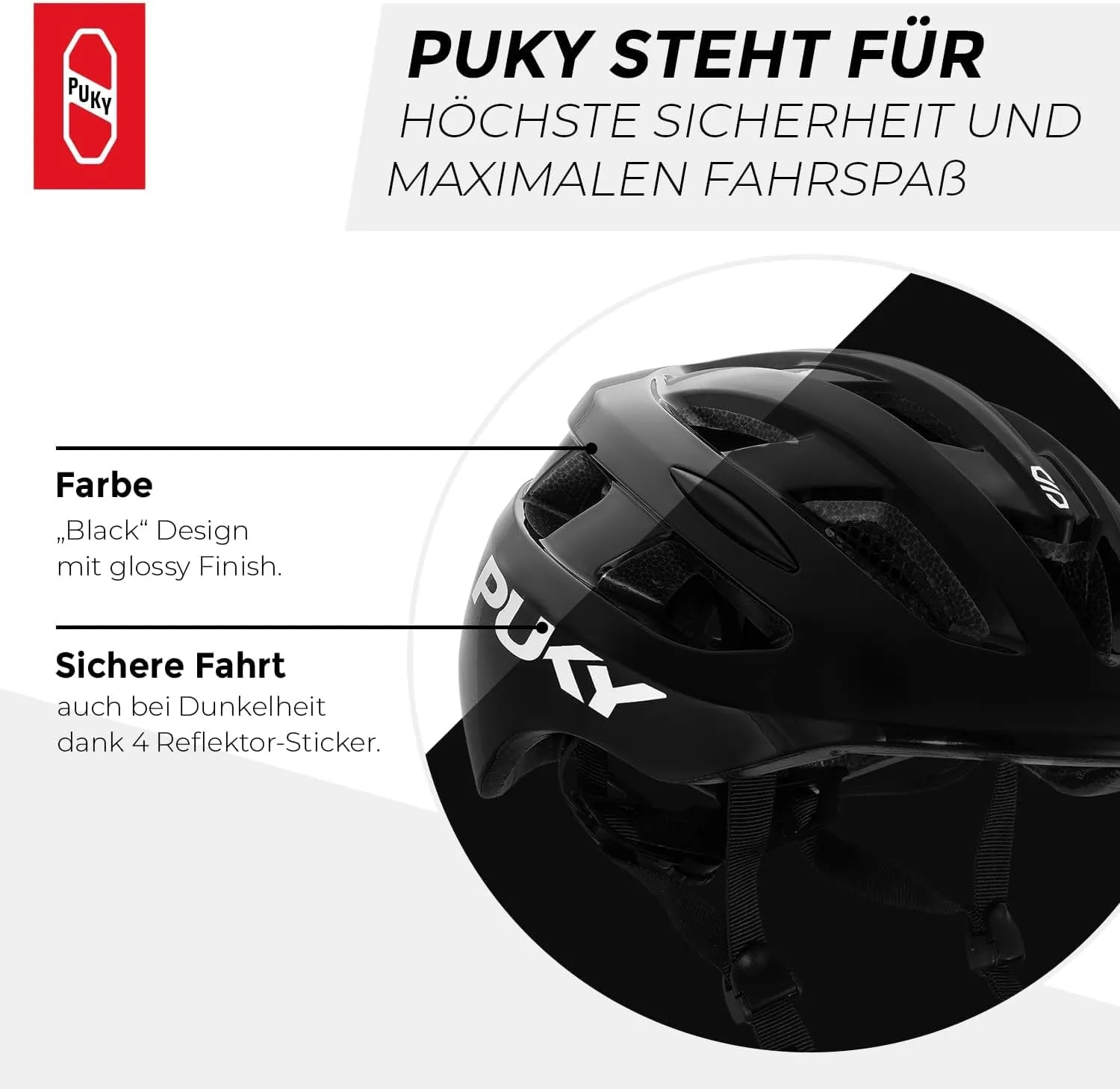 Helmet | Bicycle helmet for children 48-55 cm | light 220 g | Maximum protection and ventilation | 360° view through light module | Ideal for safety and comfort on the bike