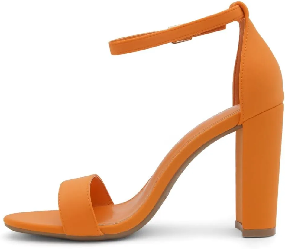 Herstyle Women’s Chunky Block Heels – Open Toe Ankle Strap Sandals, 3.75 Inch High Heels for Wedding, Party & Dressy Occasions – Comfortable Strappy Dress Shoes