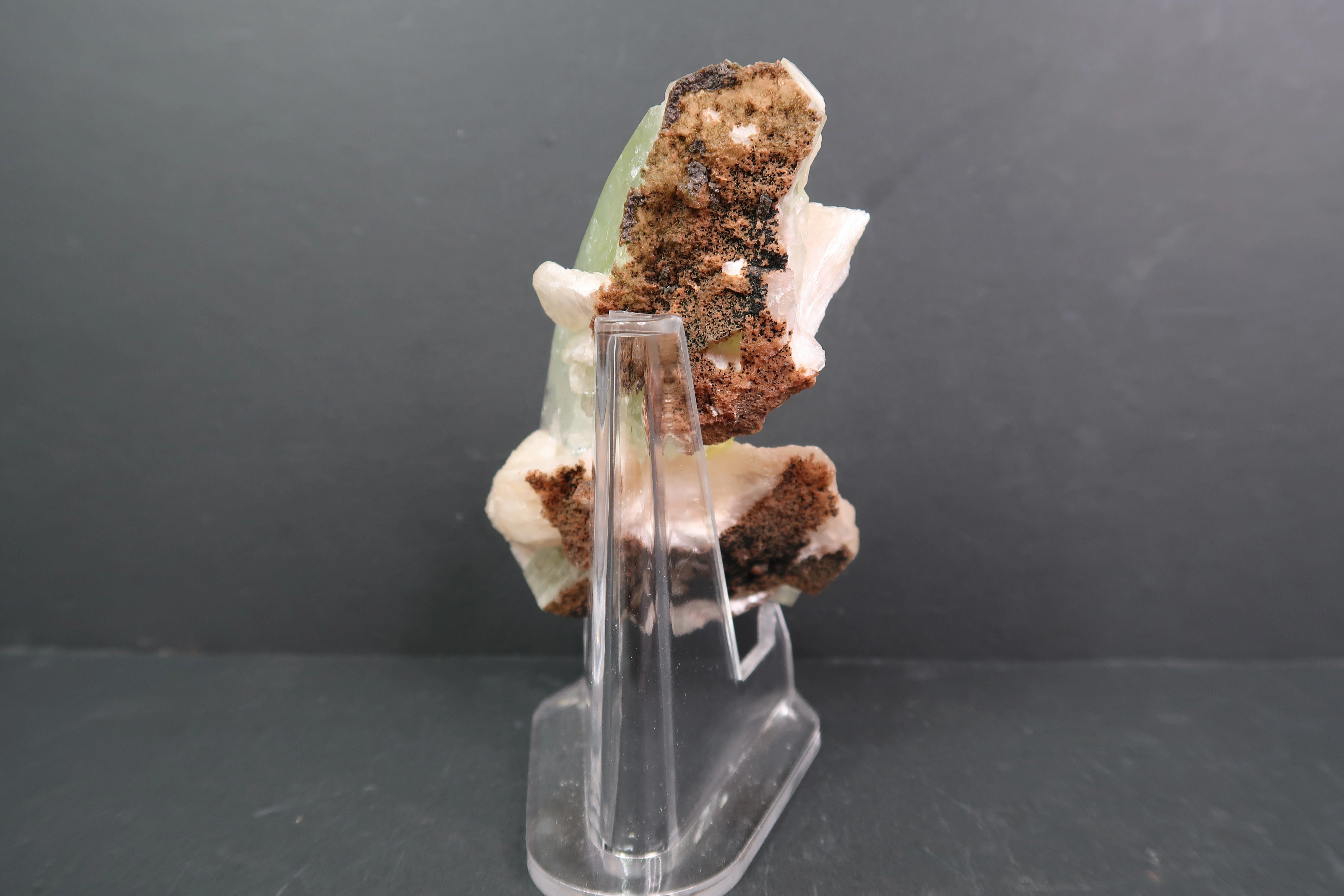 High Grade Green Apophyllite & Peach Stilbite Specimen