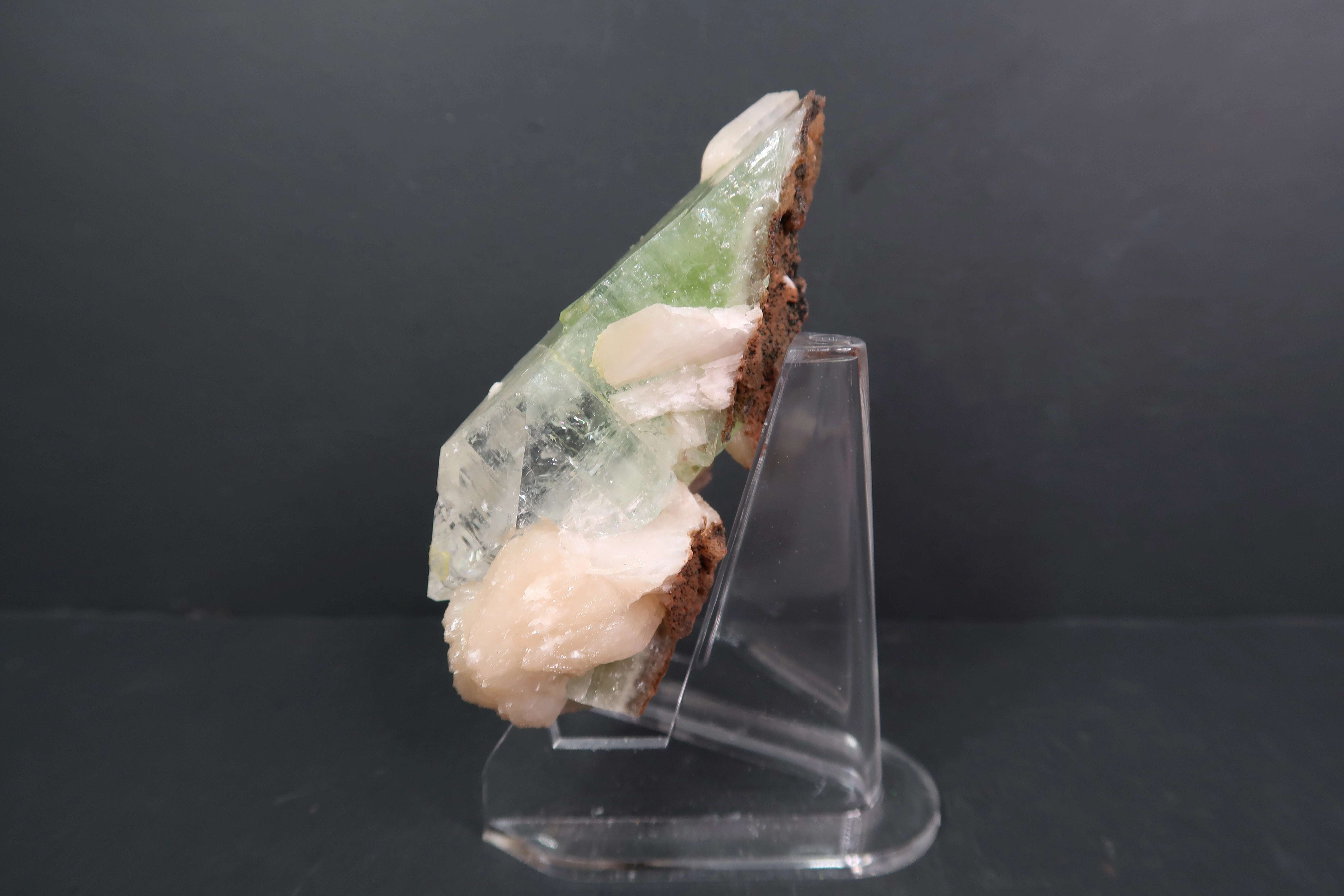 High Grade Green Apophyllite & Peach Stilbite Specimen