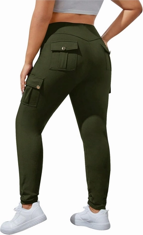 High Waisted Leggings for Women Tummy Control Elastic Jogger Pants Solid Color Athletic Pants for Running Cycling Yoga