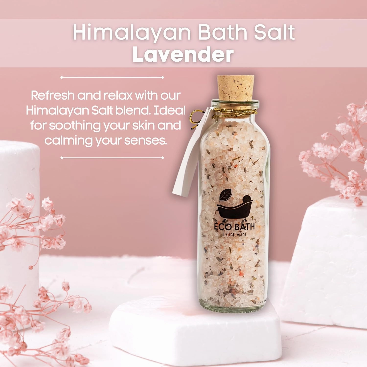 Himalayan Bath Salt - Luxurious Bath Salts for Relaxation, Skin Care, and Aromatherapy, Infused with Natural Ingredients (Various Scents) (Lavender)