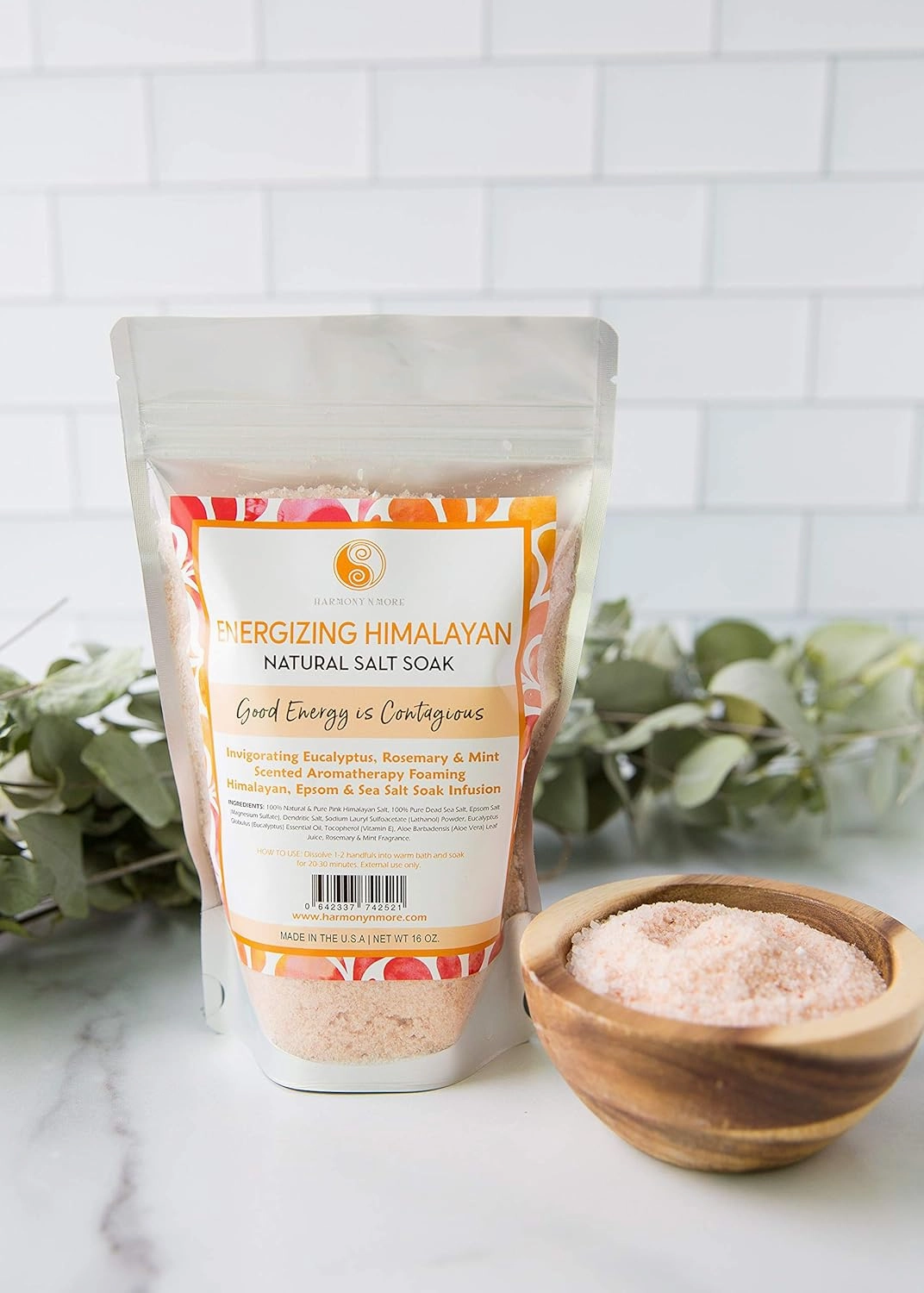 Himalayan Bath Salts – 16oz. Detoxifying Soak Bath Salt for Women Relaxing & Stress Relief – All-Natural – Perfect for Spa, Foot Soak, Muscle Recovery – Aromatherapy Salts