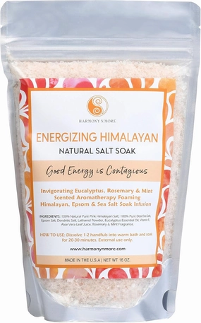Himalayan Bath Salts – 16oz. Detoxifying Soak Bath Salt for Women Relaxing & Stress Relief – All-Natural – Perfect for Spa, Foot Soak, Muscle Recovery – Aromatherapy Salts
