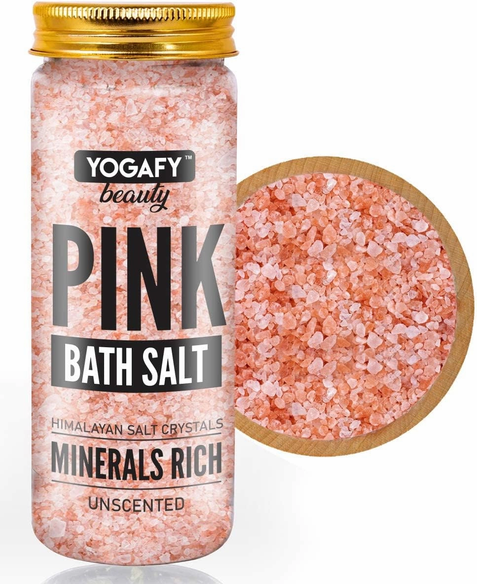 Himalayan Pink Bath Salt Crystal - 350 Gram/12.34 Ounce - for Body Spa, Relaxation and Pain Relief, Minerals Rich