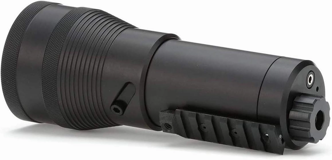HME COYOTE LIGHT Pro Durable Lightweight Portable Adjustable Intensity Rechargeable Night Vision Hunting Flashlight | Batteries, Case, Handle, 1" Scope Mount & Charger Included, Red LED